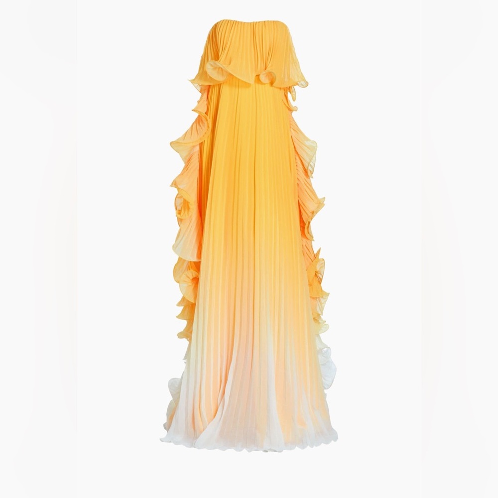 Strapless Ombre Badgley Mischka Gown